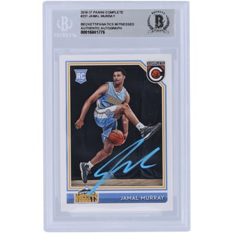 Jamal Murray Denver Nuggets Autographed 2016-17 Panini Complete Light Blue Ink #231 Beckett Fanatics Witnessed Authenticated Rookie Card