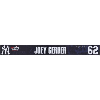 Joey Gerber New York Yankees Player-Issued #62 Navy Nameplate from 2024 MLB Spring Training