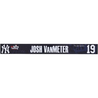 Josh VanMeter New York Yankees Player-Issued #19 Navy Nameplate from 2024 MLB Spring Training