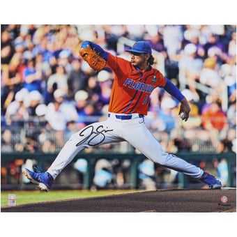Jac Caglianone Florida Gators Autographed 16" x 20" Pitching Photograph