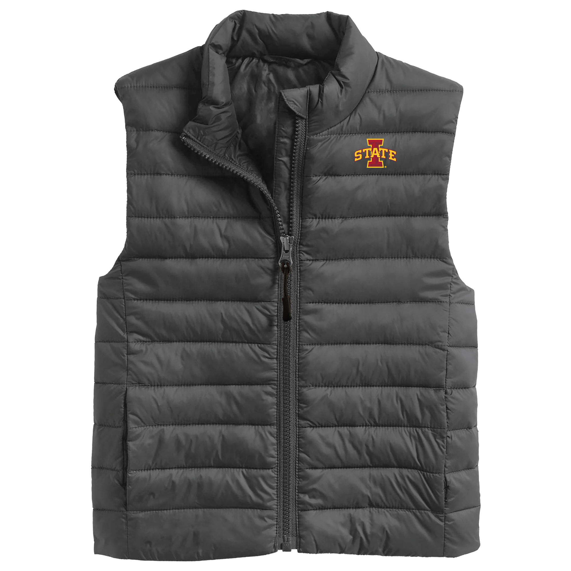 Youth Garb Charcoal Iowa State Cyclones Kai Full-Zip Vest