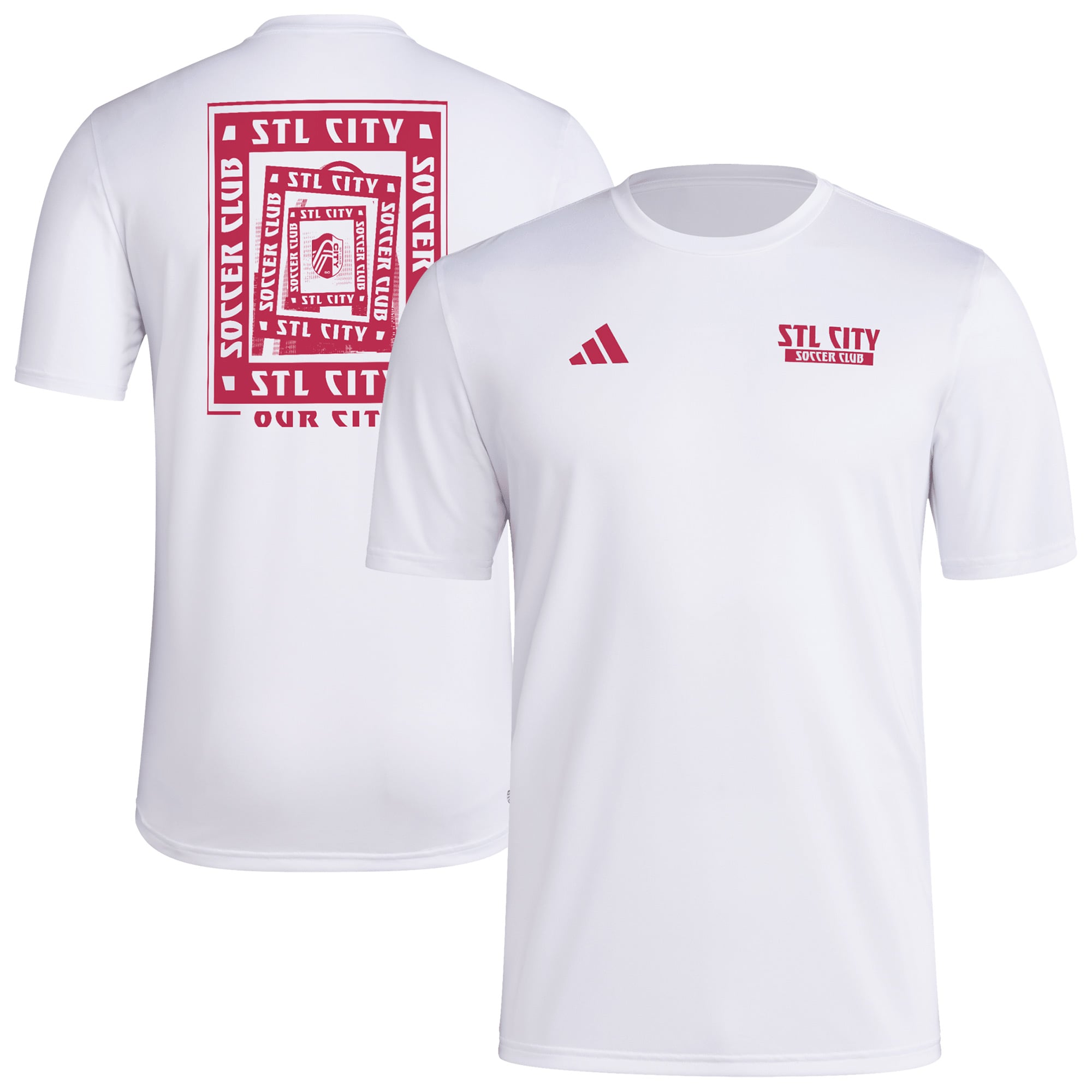 Men's adidas White St. Louis City SC Local Wrap T-Shirt