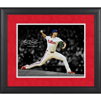Aaron Nola Philadelphia Phillies Facsimile Signature Framed 11" x 14" Spotlight Photograph