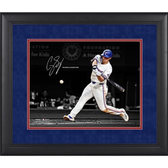Corey Seager Texas Rangers Facsimile Signature Framed 11" x 14" Spotlight Photograph