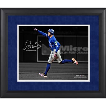 George Springer Toronto Blue Jays Facsimile Signature Framed 11" x 14" Spotlight Photograph