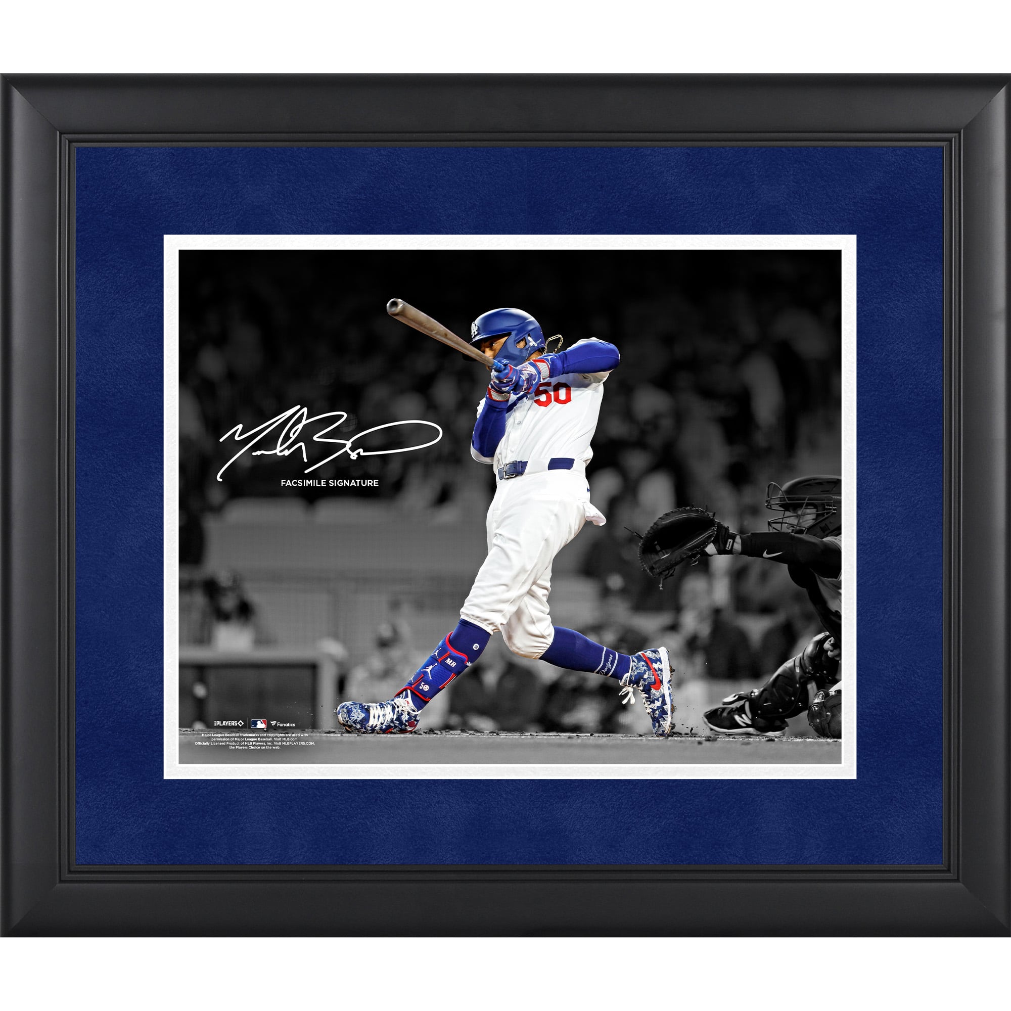 Mookie Betts Los Angeles Dodgers Facsimile Signature Framed 11" x 14" Spotlight Photograph