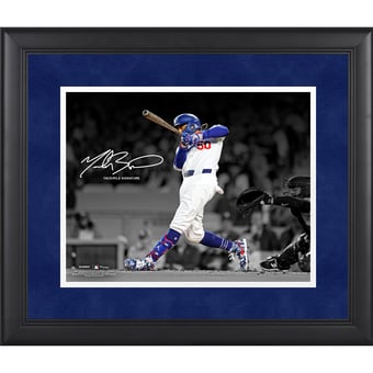 Mookie Betts Los Angeles Dodgers Facsimile Signature Framed 11" x 14" Spotlight Photograph