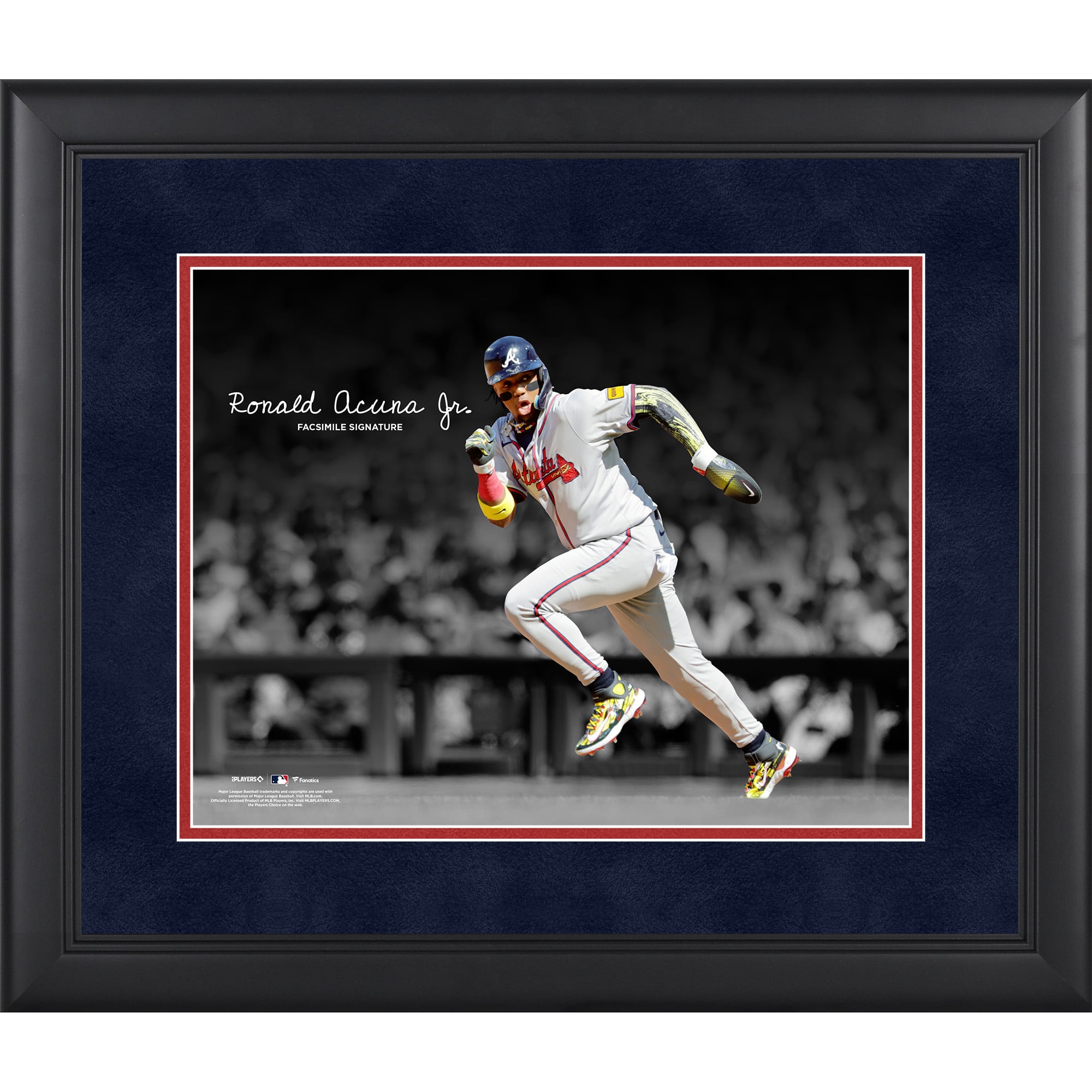 Ronald Acuña Jr. Atlanta Braves Facsimile Signature Framed 11" x 14" Spotlight Photograph