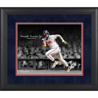 Ronald Acuña Jr. Atlanta Braves Facsimile Signature Framed 11" x 14" Spotlight Photograph