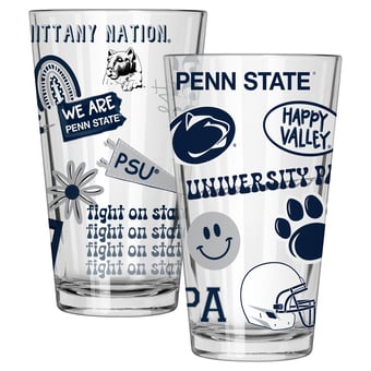 The Memory Company Penn State Nittany Lions 2-Pack 16oz. Pint Glass Loco Design Set