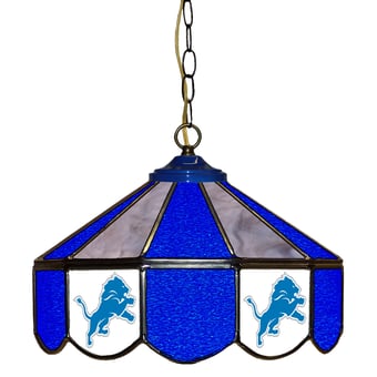 Detroit Lions 14" Team Logo Glass Pub Lamp