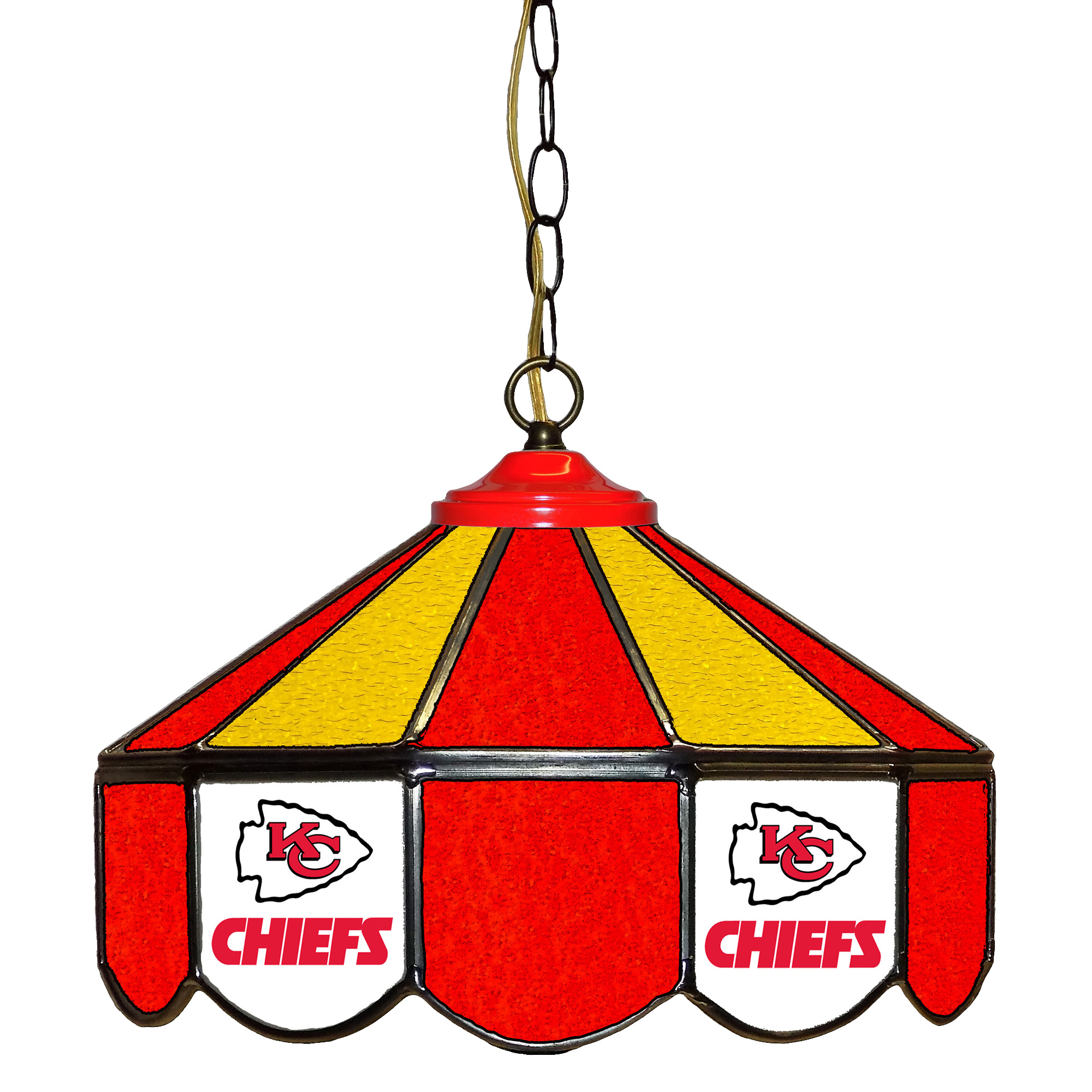 Kansas City Chiefs 14" Team Logo Glass Pub Lamp