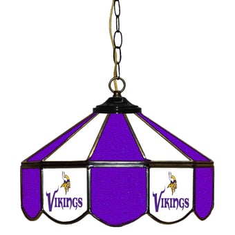 Minnesota Vikings 14" Team Logo Glass Pub Lamp