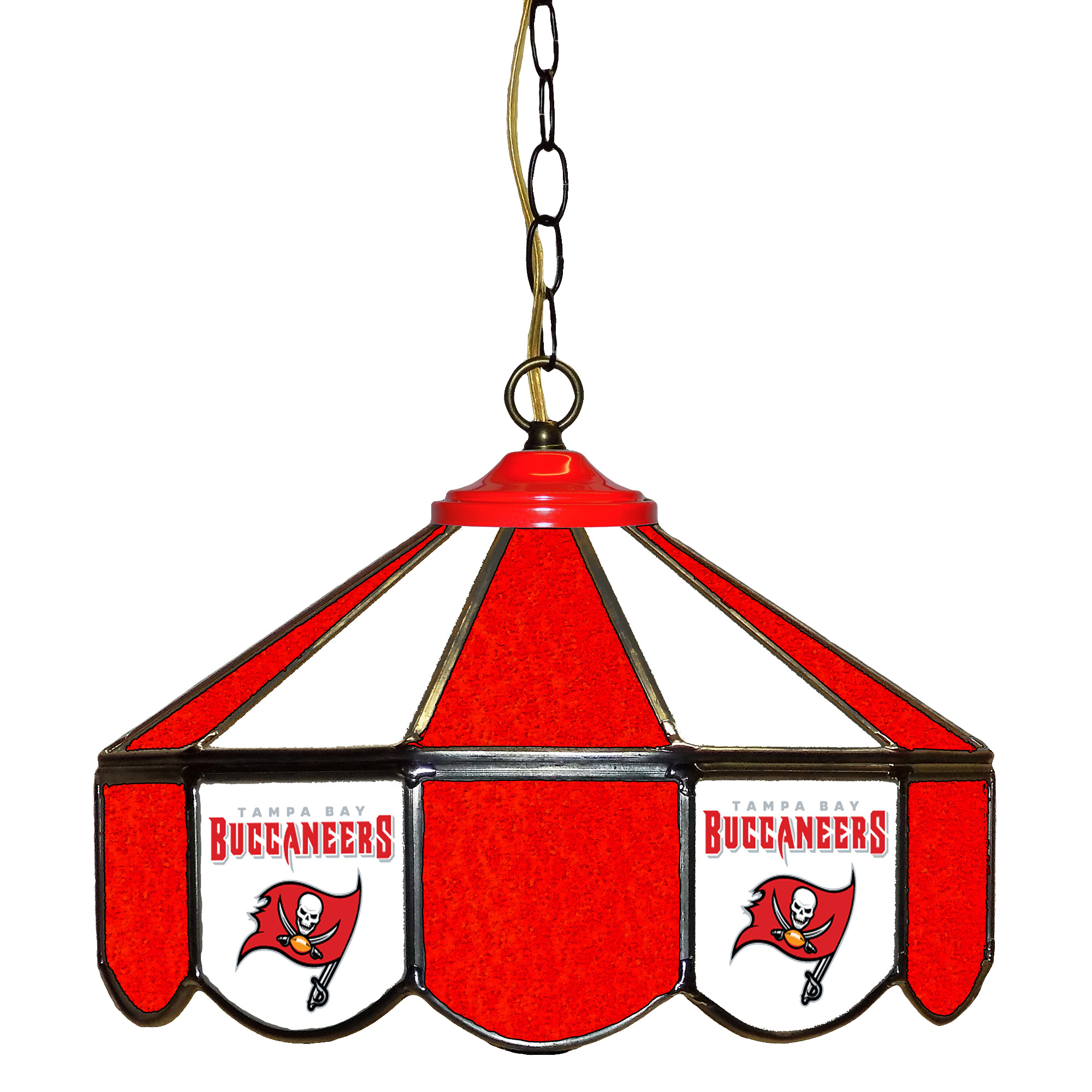 Tampa Bay Buccaneers 14" Team Logo Glass Pub Lamp