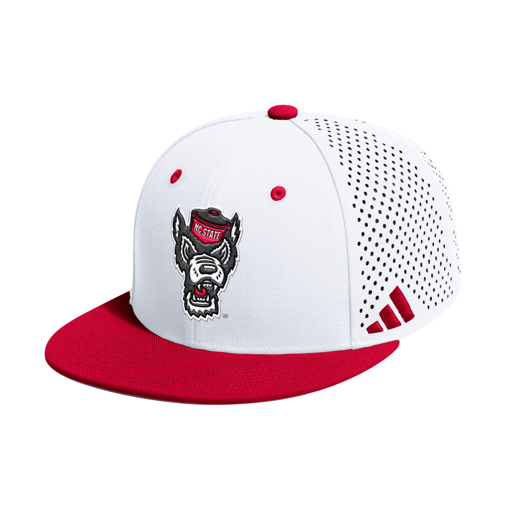 Men's adidas  White NC State Wolfpack On-Field Fitted Baseball Hat