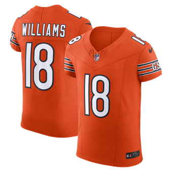 Men's Nike Caleb Williams Orange Chicago Bears Alternate Vapor F.U.S.E. Elite Jersey