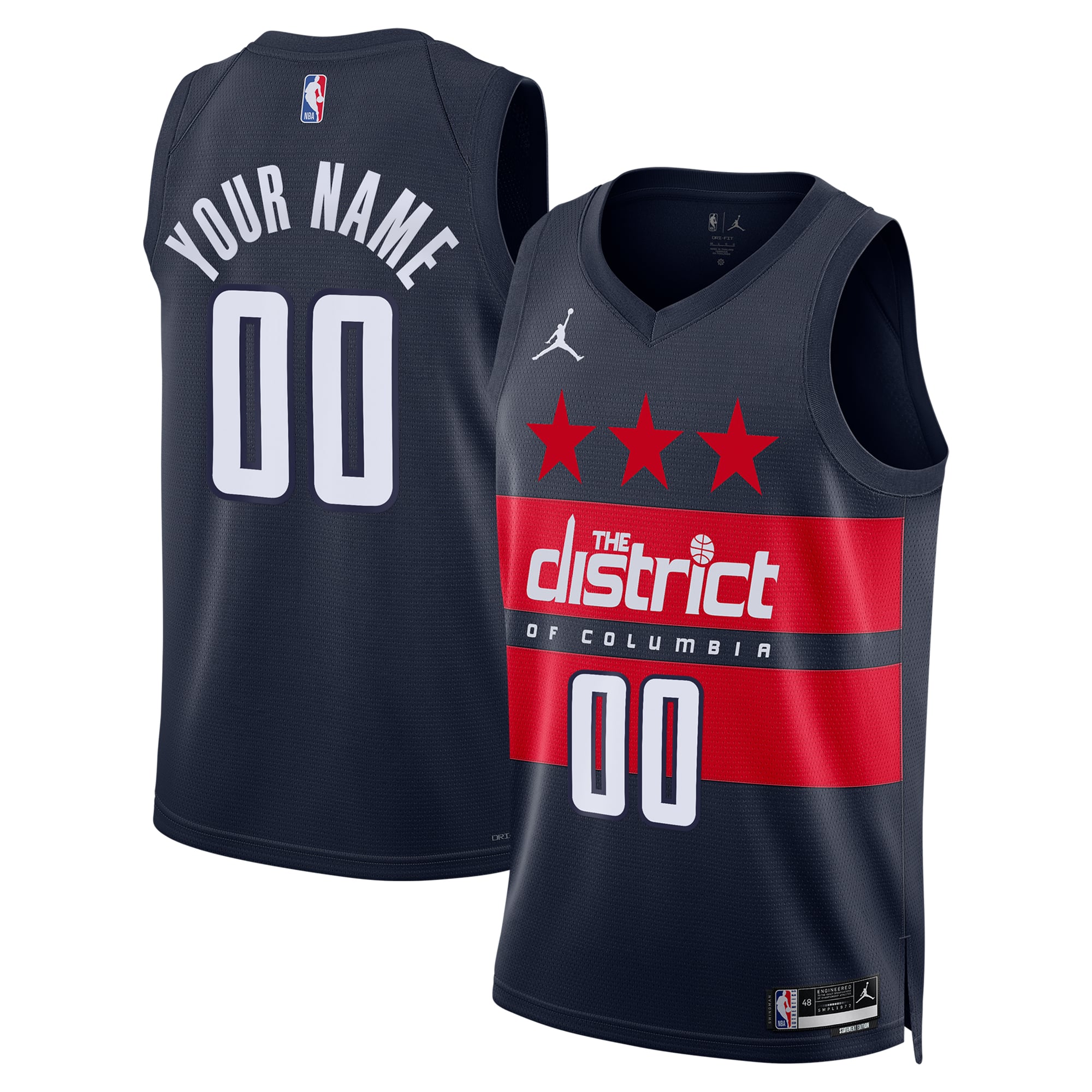 Camiseta NBA Statement Edition Swingman de los Washington Wizards Jordan - Personalizada - Hombre