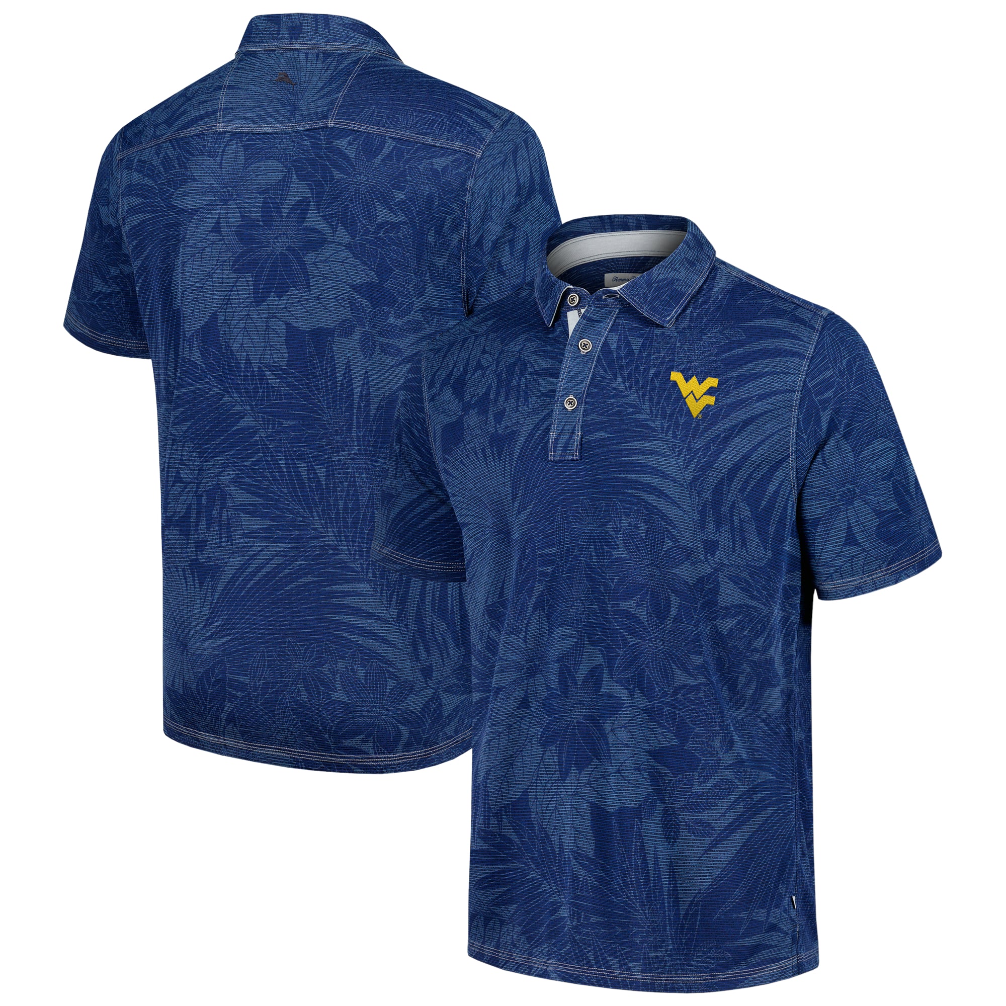 Men's Tommy Bahama Blue West Virginia Mountaineers Sport Santiago Paradise Polo