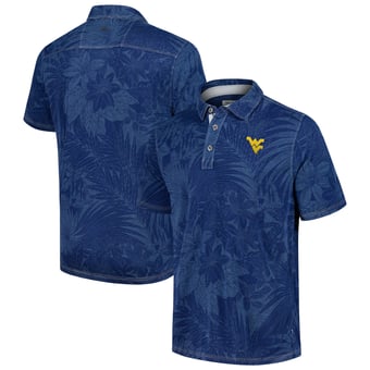 Men's Tommy Bahama Blue West Virginia Mountaineers Sport Santiago Paradise Polo