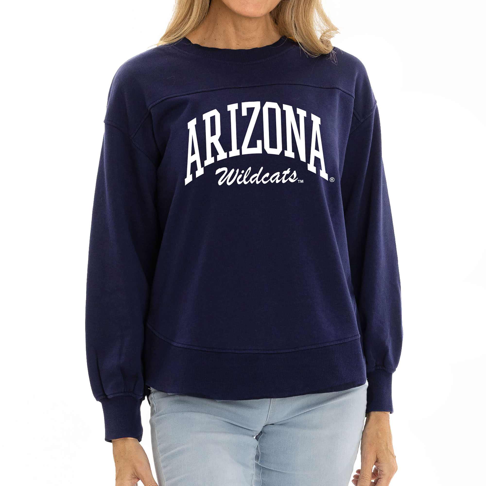 Women's  Navy Arizona Wildcats Yvette Pullover Sweatshirt