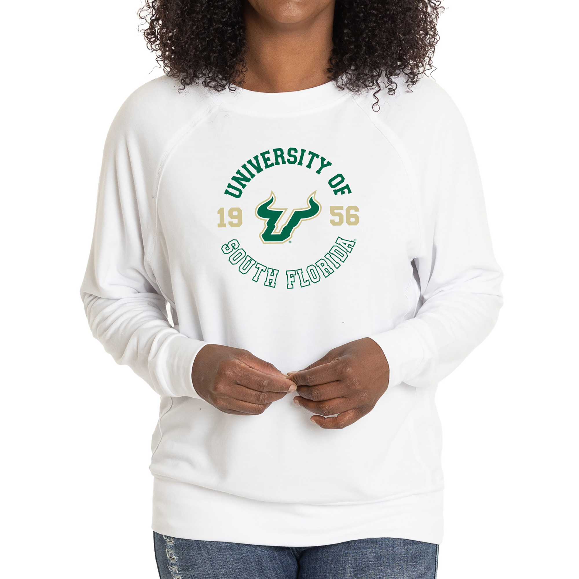 Women’s White South Florida Bulls Rylee Raglan Tri-Blend Long Sleeve T-Shirt Women’s White South Florida Bulls Rylee Raglan Tri-Blend Long Sleeve T-Shirt
