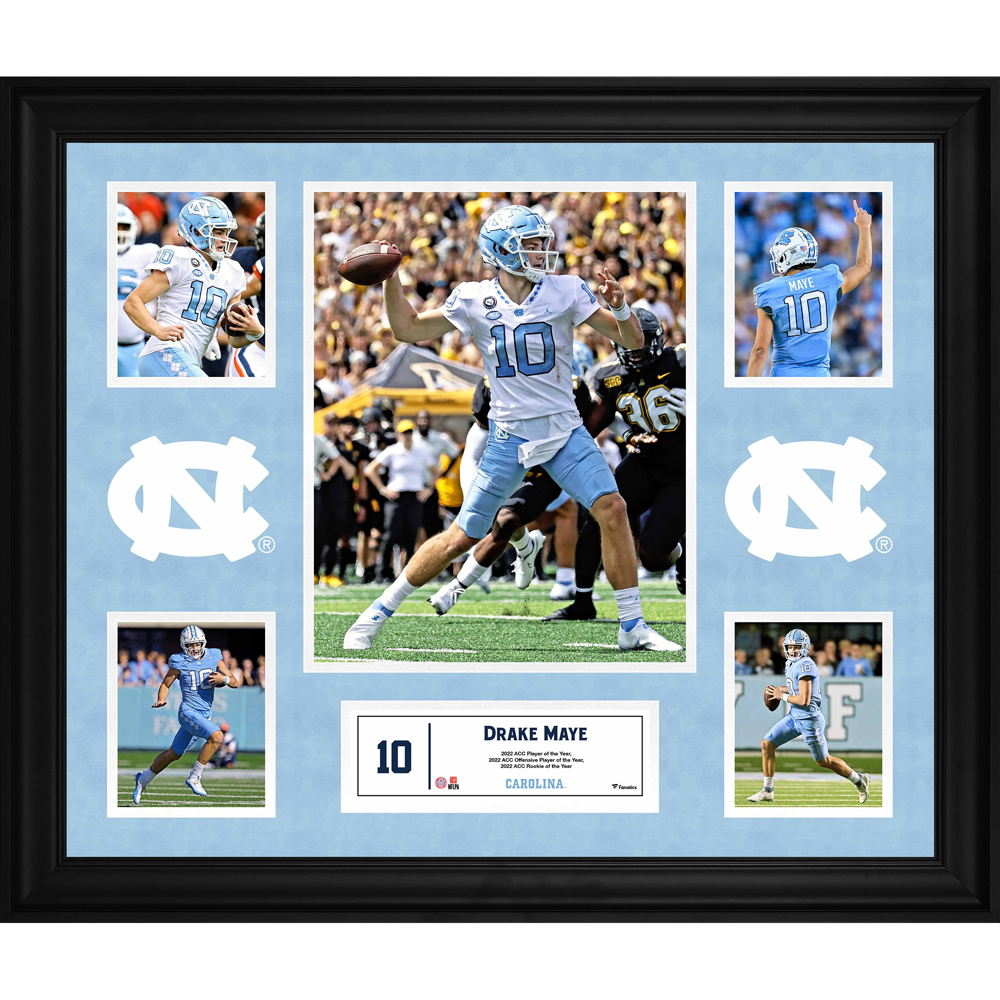 Drake Maye North Carolina Tar Heels Framed 5-Photo Collage