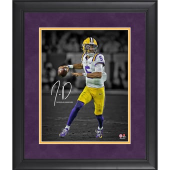 Jayden Daniels LSU Tigers Facsimile Signature Framed 11" x 14" Photograph