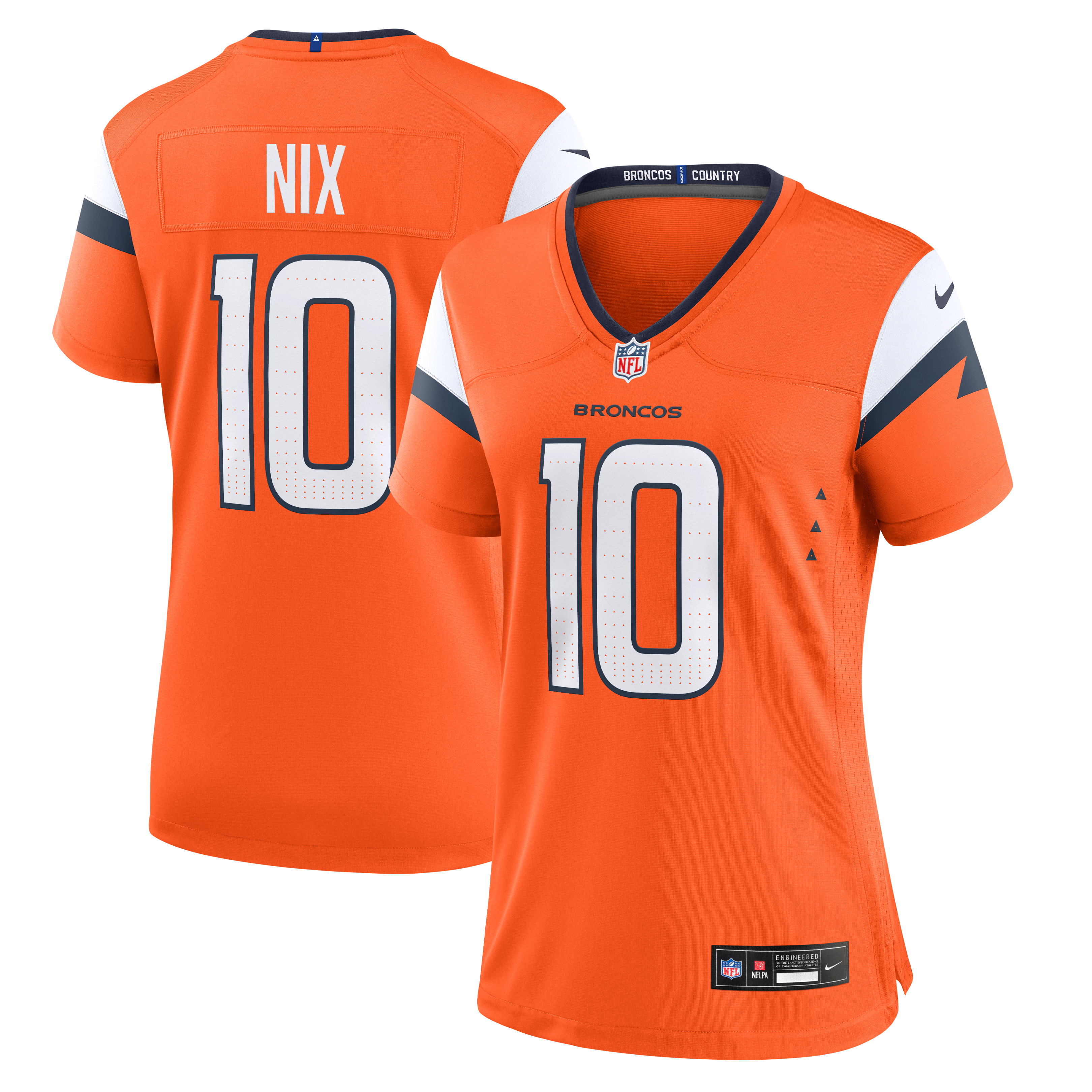 Women's Nike Bo Nix Orange Denver Broncos Game Jersey