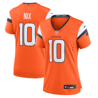 Women's Nike Bo Nix  Orange Denver Broncos Game Jersey
