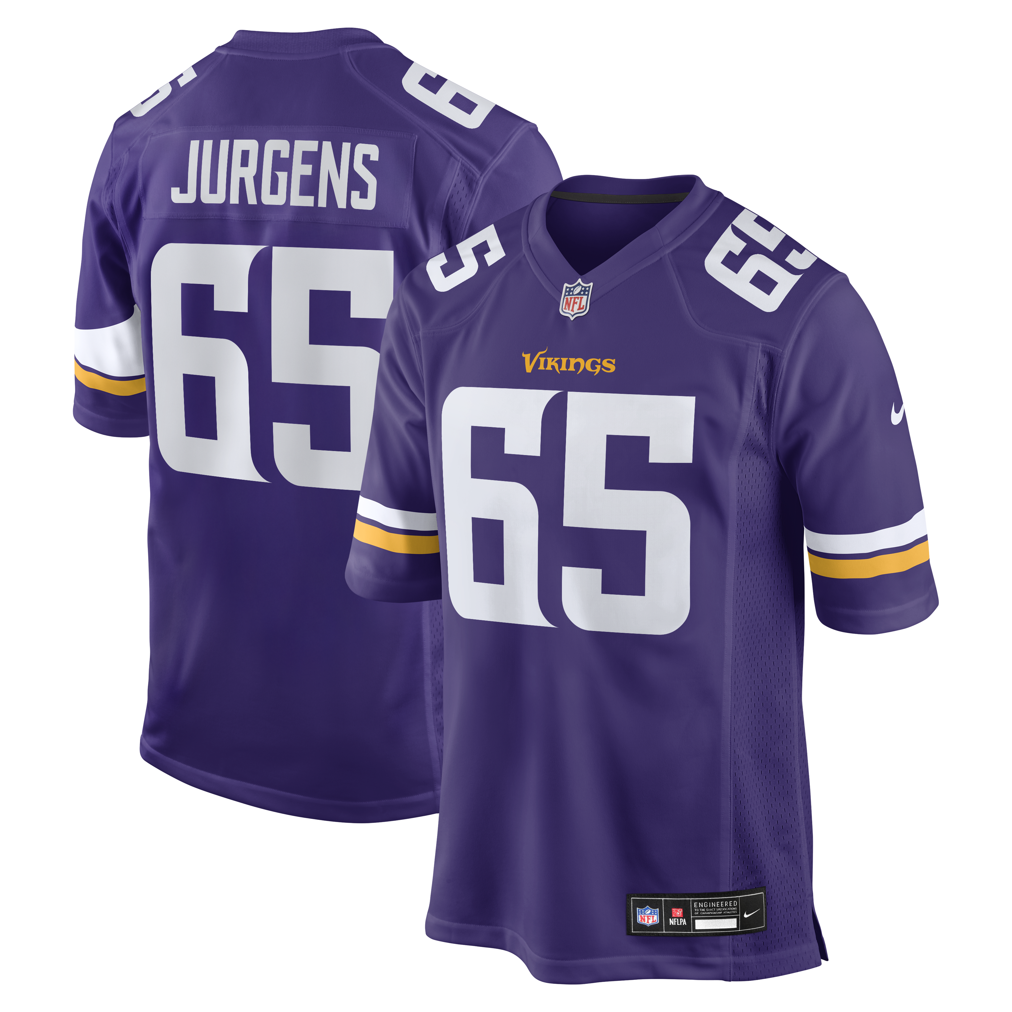 Men's Nike Michael Jurgens  Purple Minnesota Vikings Game Jersey