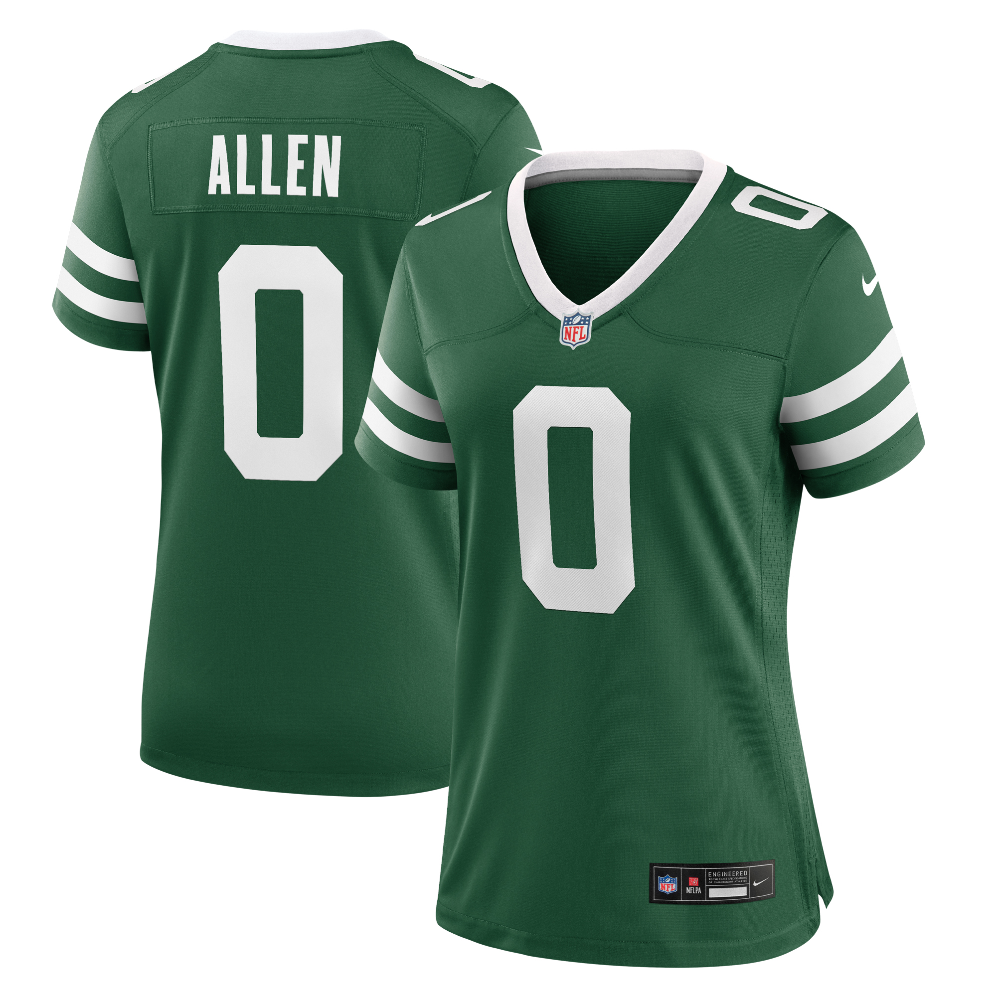Women's Nike Braelon Allen Legacy Green New York Jets Game Jersey