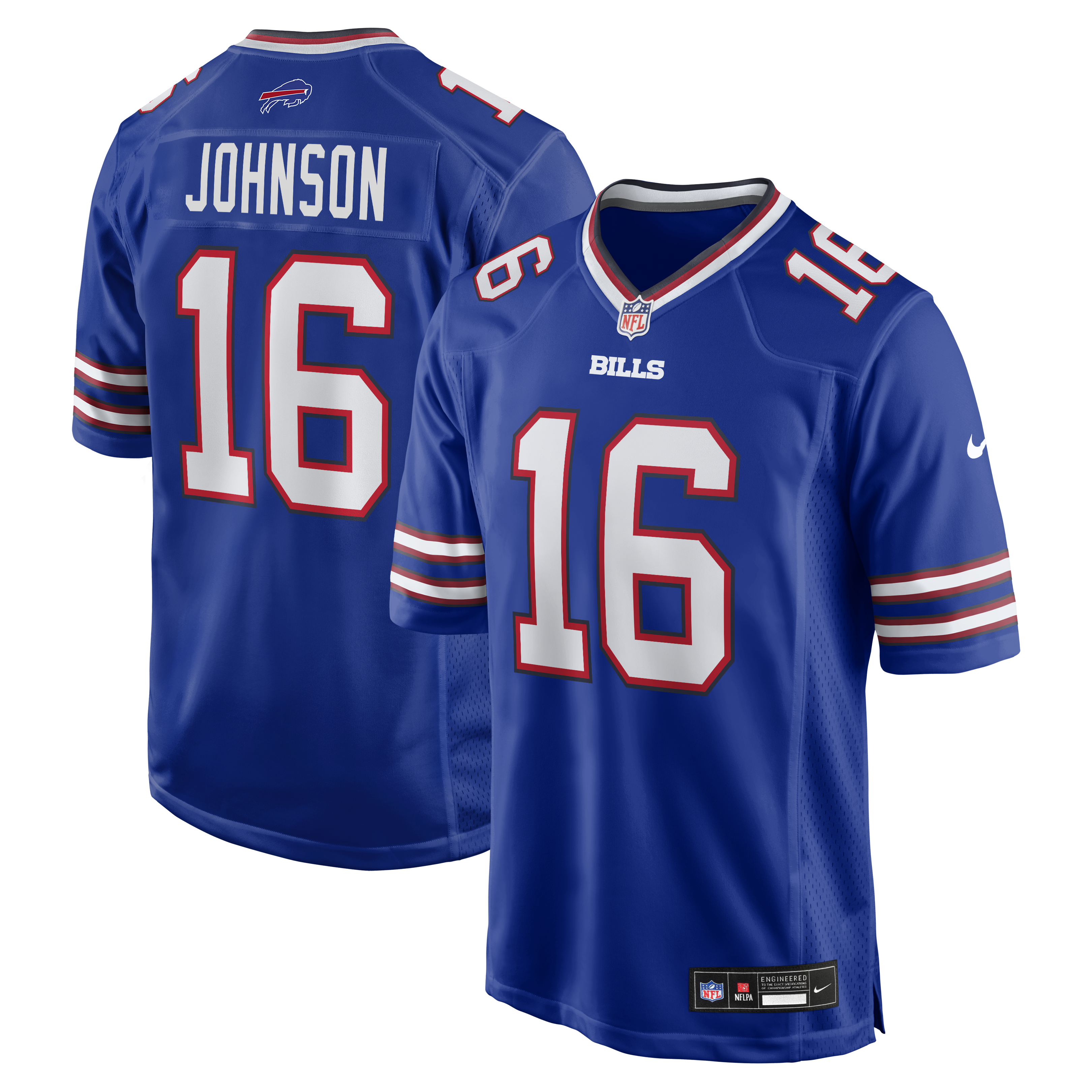 Men's Nike Xavier Johnson Royal Buffalo Bills Game Jersey