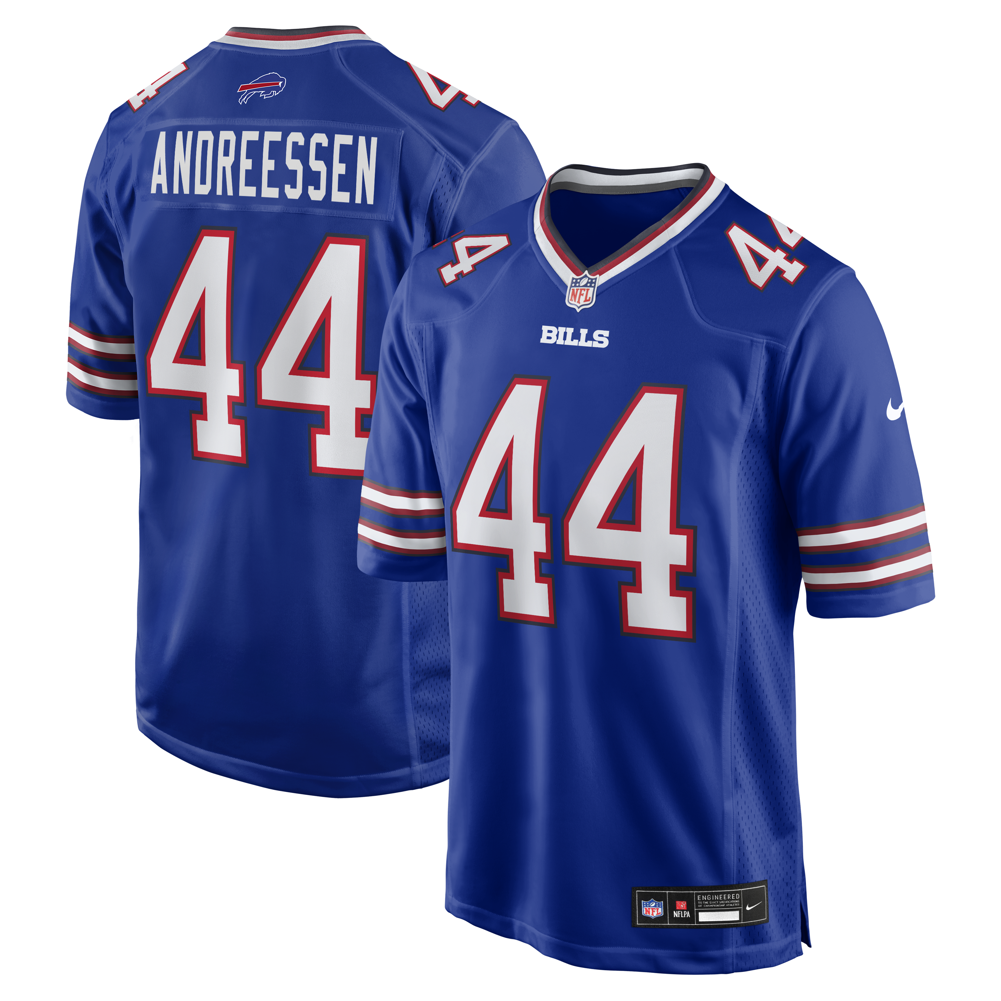 Men's Nike Joe Andreessen  Royal Buffalo Bills Game Jersey
