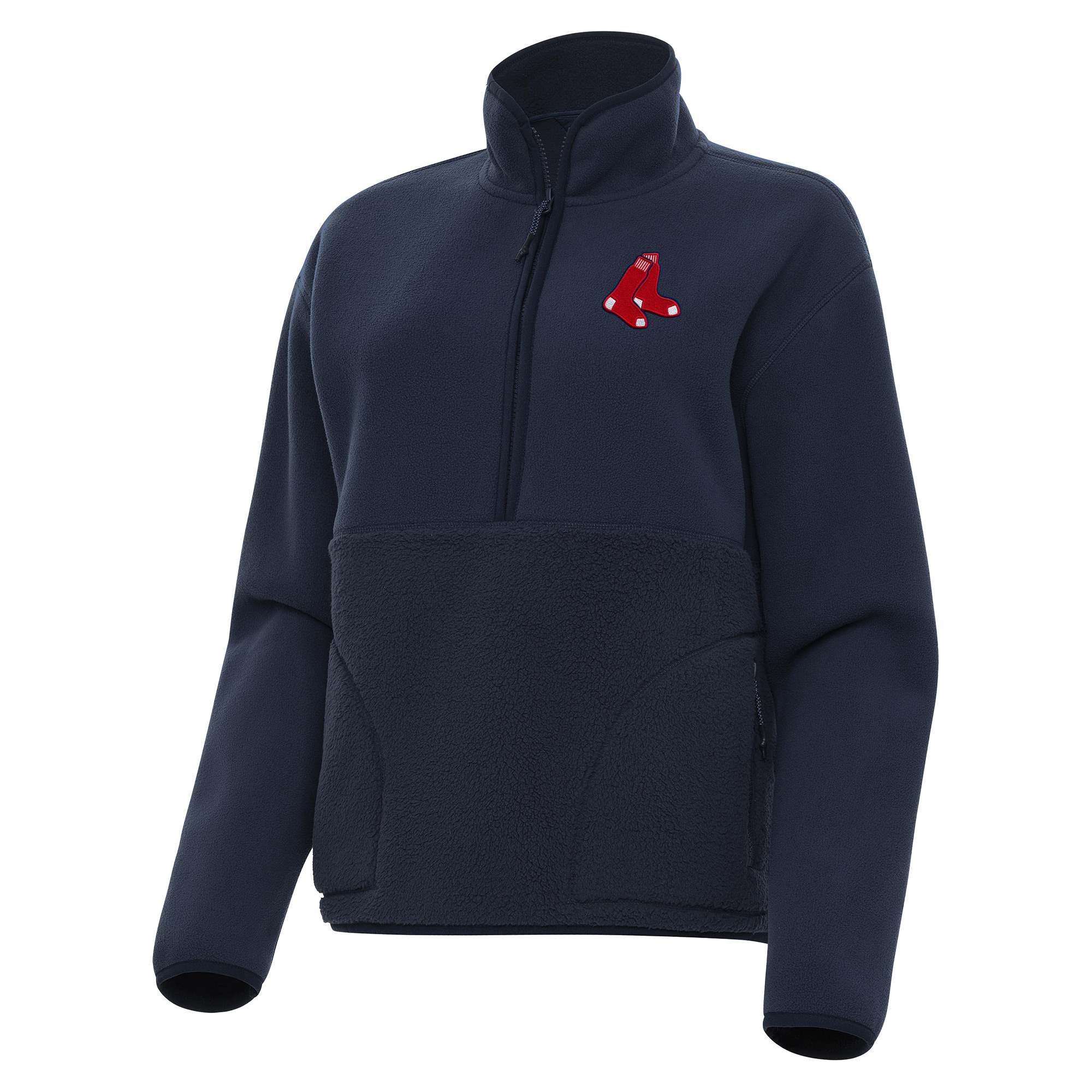 Women’s Antigua Navy Boston Red Sox Figure Half-Zip Sweatshirt Women’s Antigua Navy Boston Red Sox Figure Half-Zip Sweatshirt