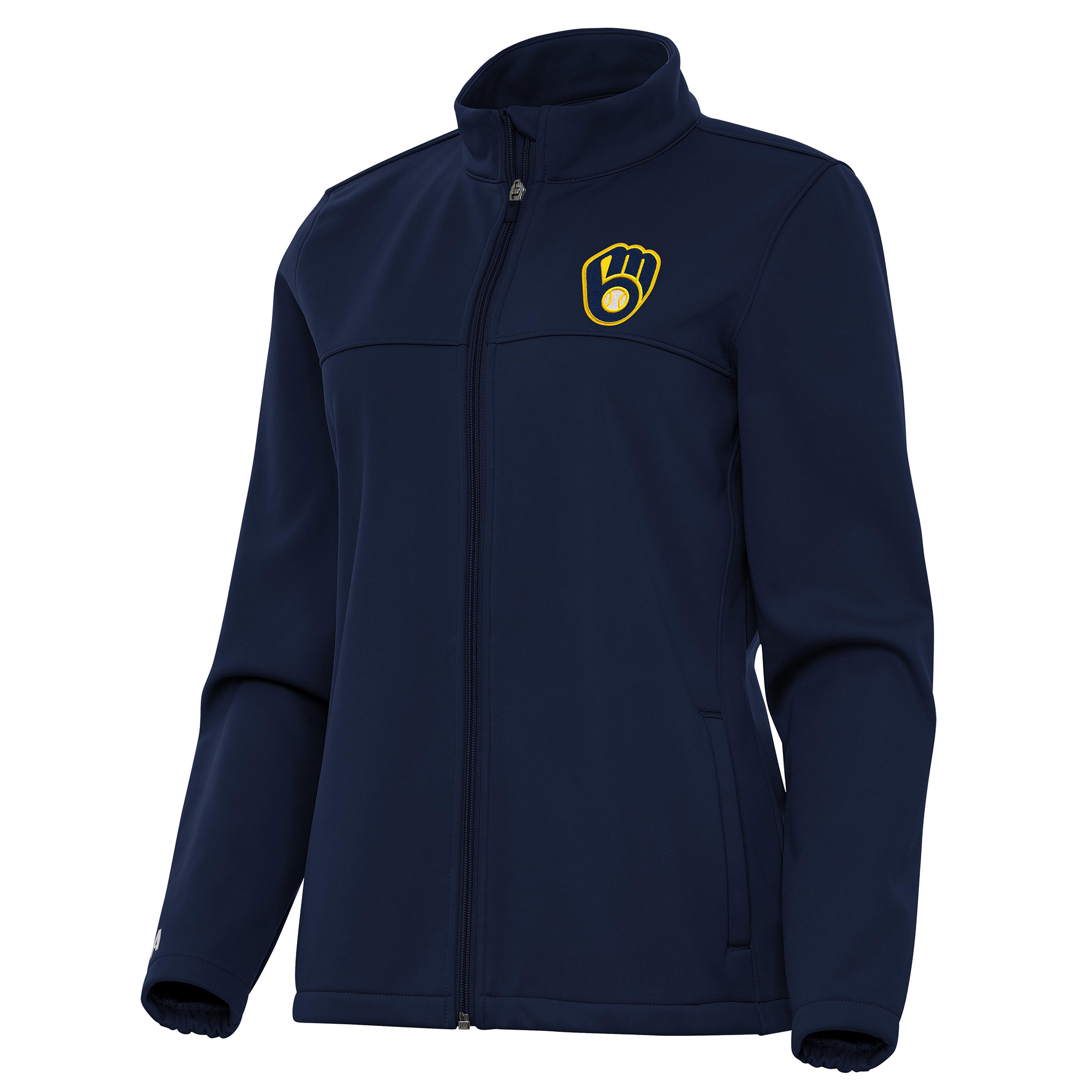 Women’s Antigua Navy Milwaukee Brewers Links 2 Golf Full-Zip Jacket Women’s Antigua Navy Milwaukee Brewers Links 2 Golf Full-Zip Jacket