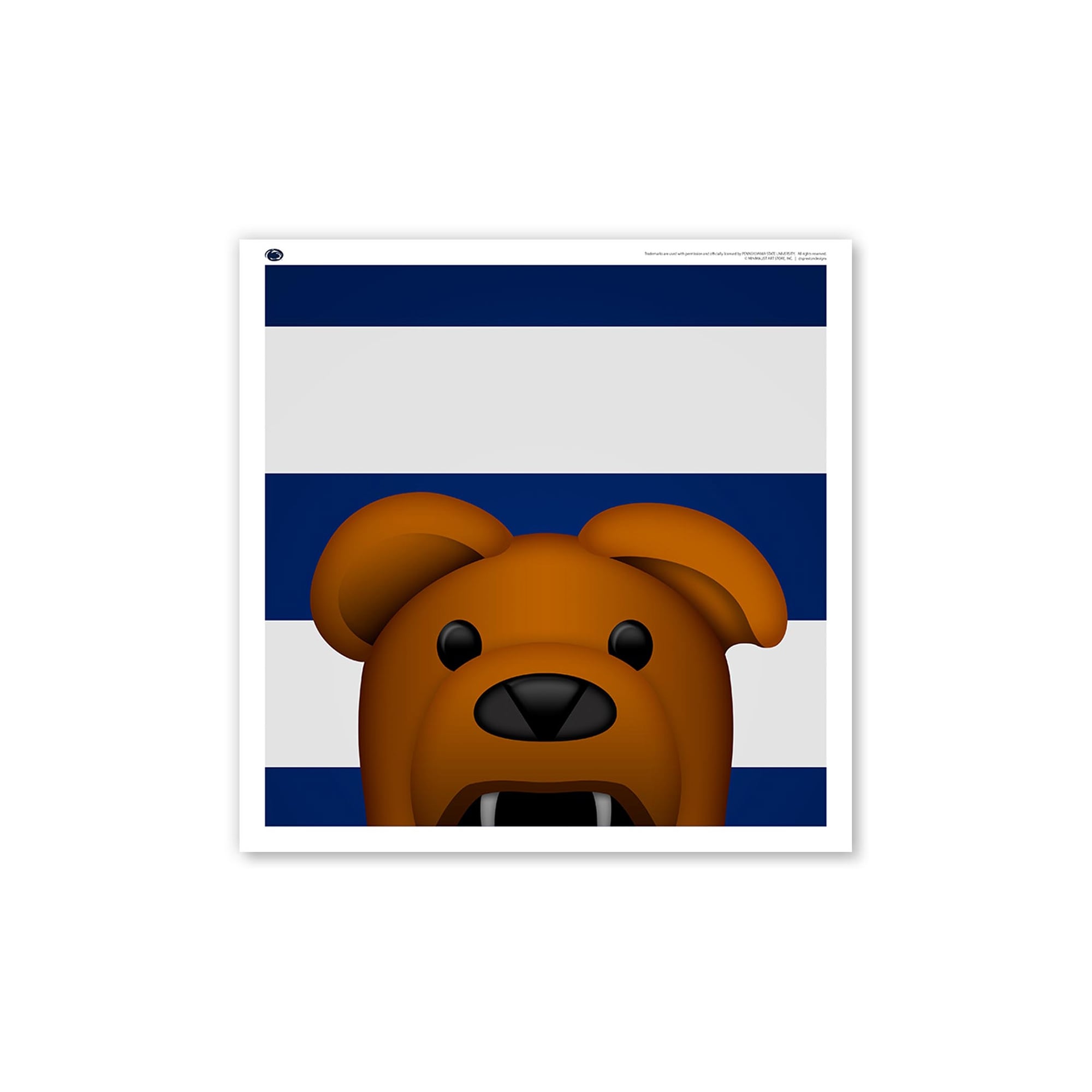 Penn State Nittany Lions 12" x 12" Mascot Square Poster Print