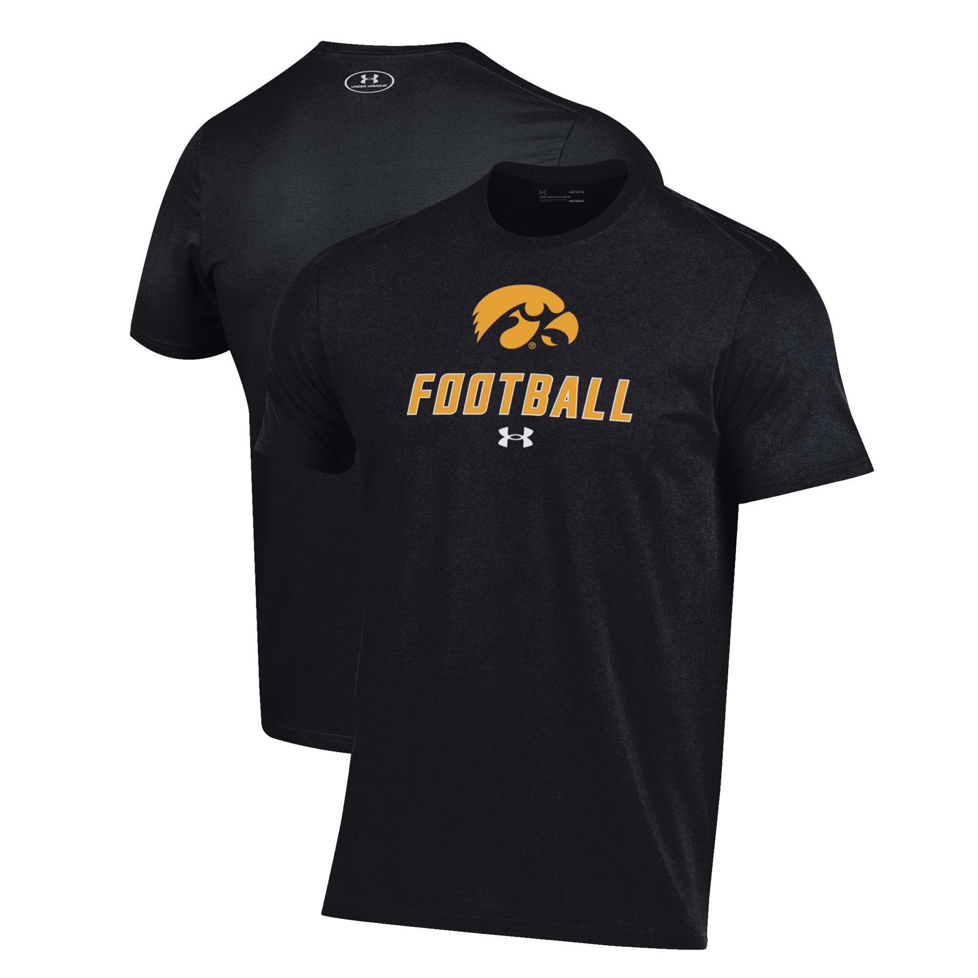 Men’s Under Armour Black Iowa Hawkeyes Football Performance T-Shirt Men’s Under Armour Black Iowa Hawkeyes Football Performance T-Shirt