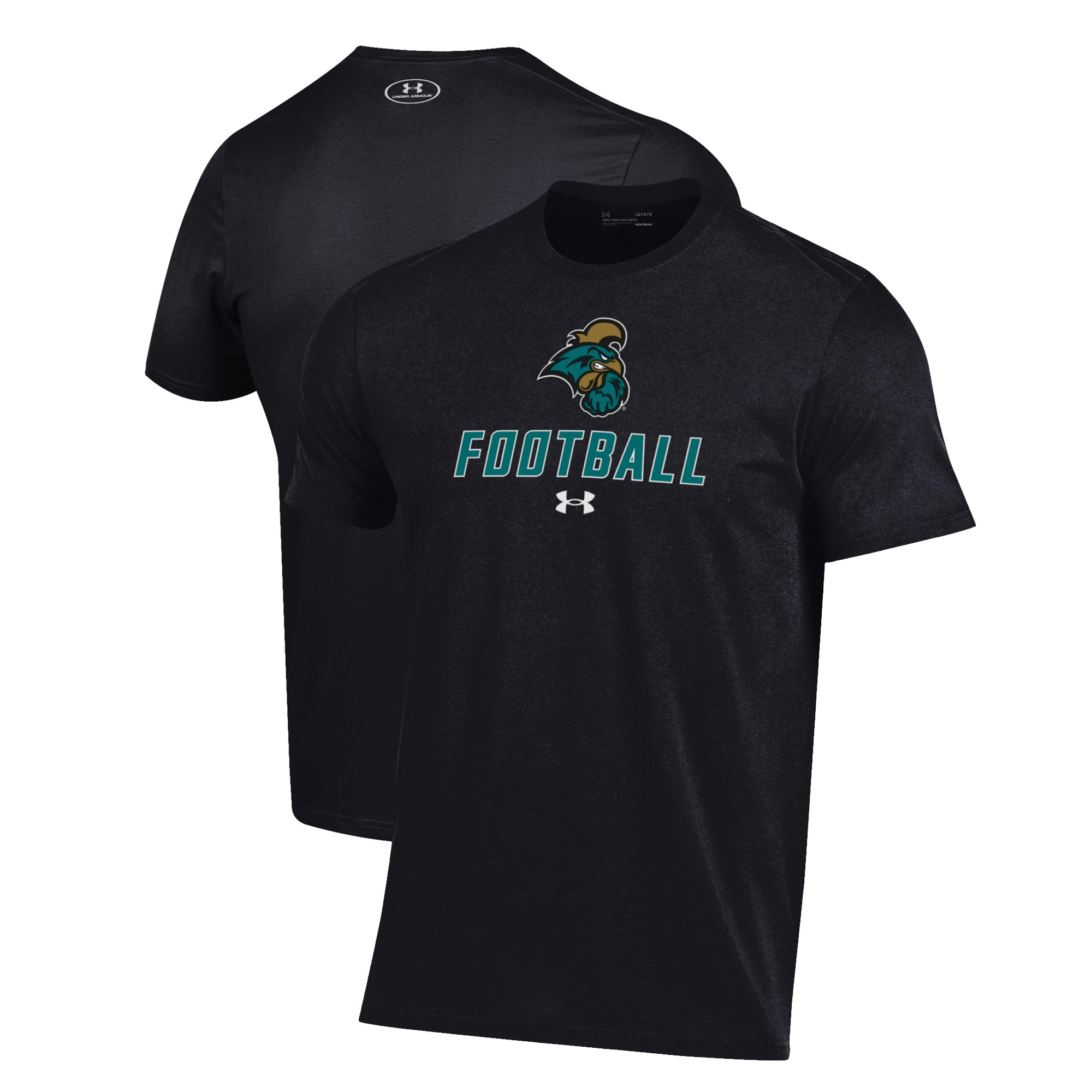 Men's Under Armour Black Coastal Carolina Chanticleers Football Performance T-Shirt