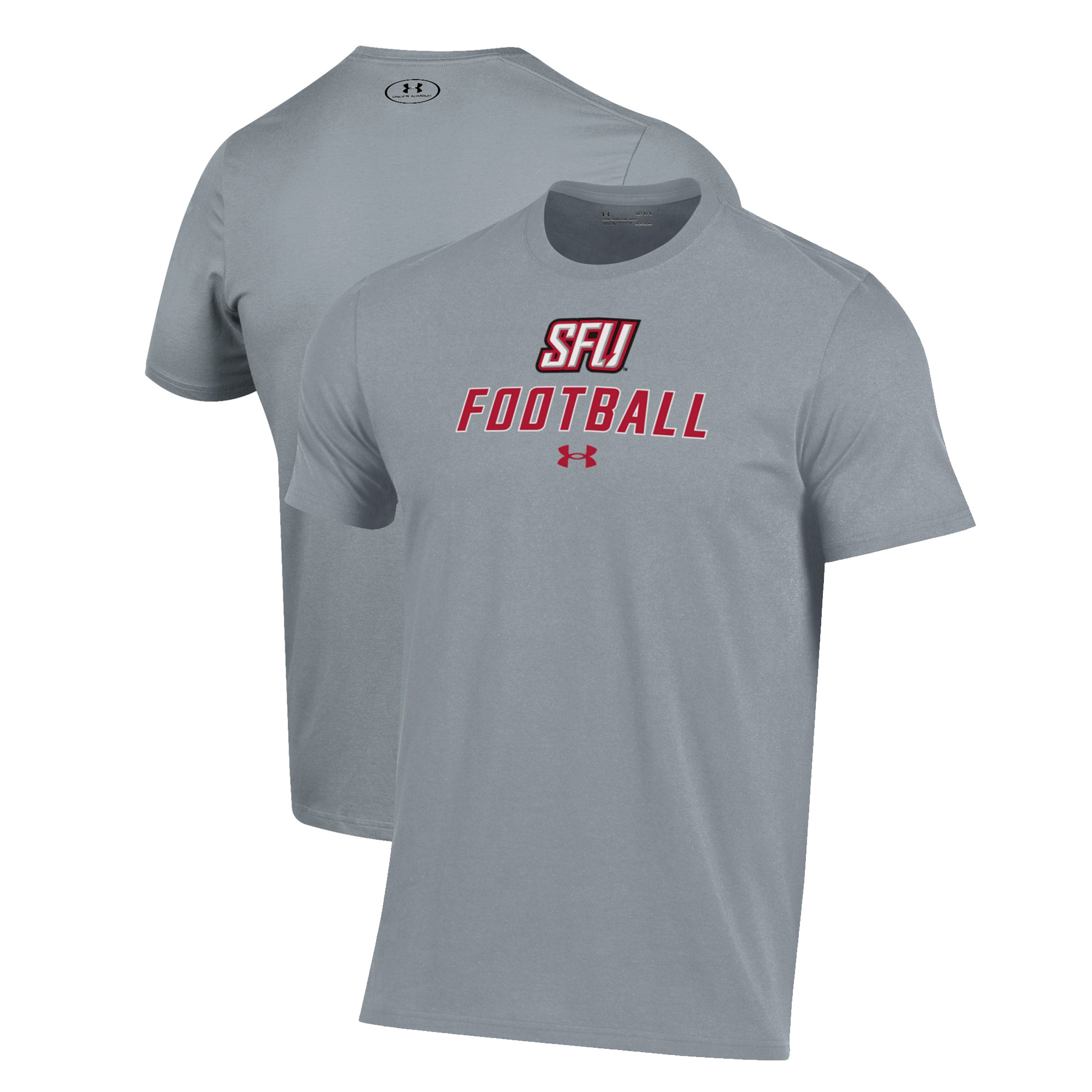 Men’s Under Armour Grey Saint Francis Red Flash Football Performance T-Shirt Men’s Under Armour Grey Saint Francis Red Flash Football Performance T-Shirt