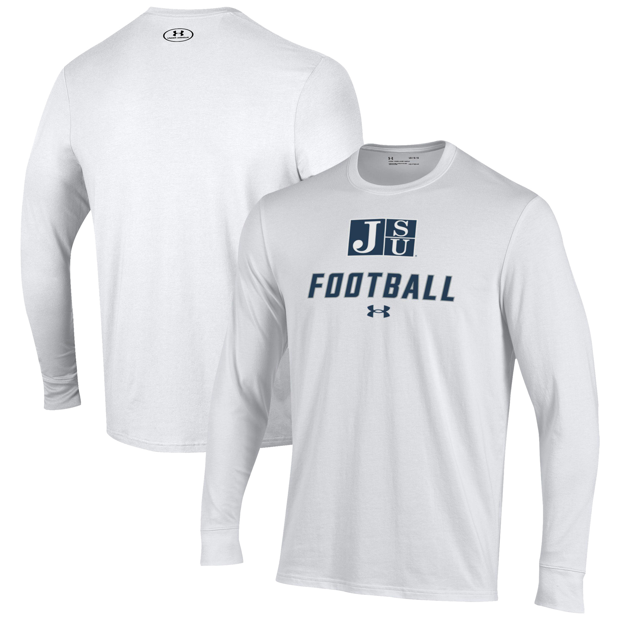 Men’s Under Armour White Jackson State Tigers Football Performance Long Sleeve T-Shirt Men’s Under Armour White Jackson State Tigers Football Performance Long Sleeve T-Shirt