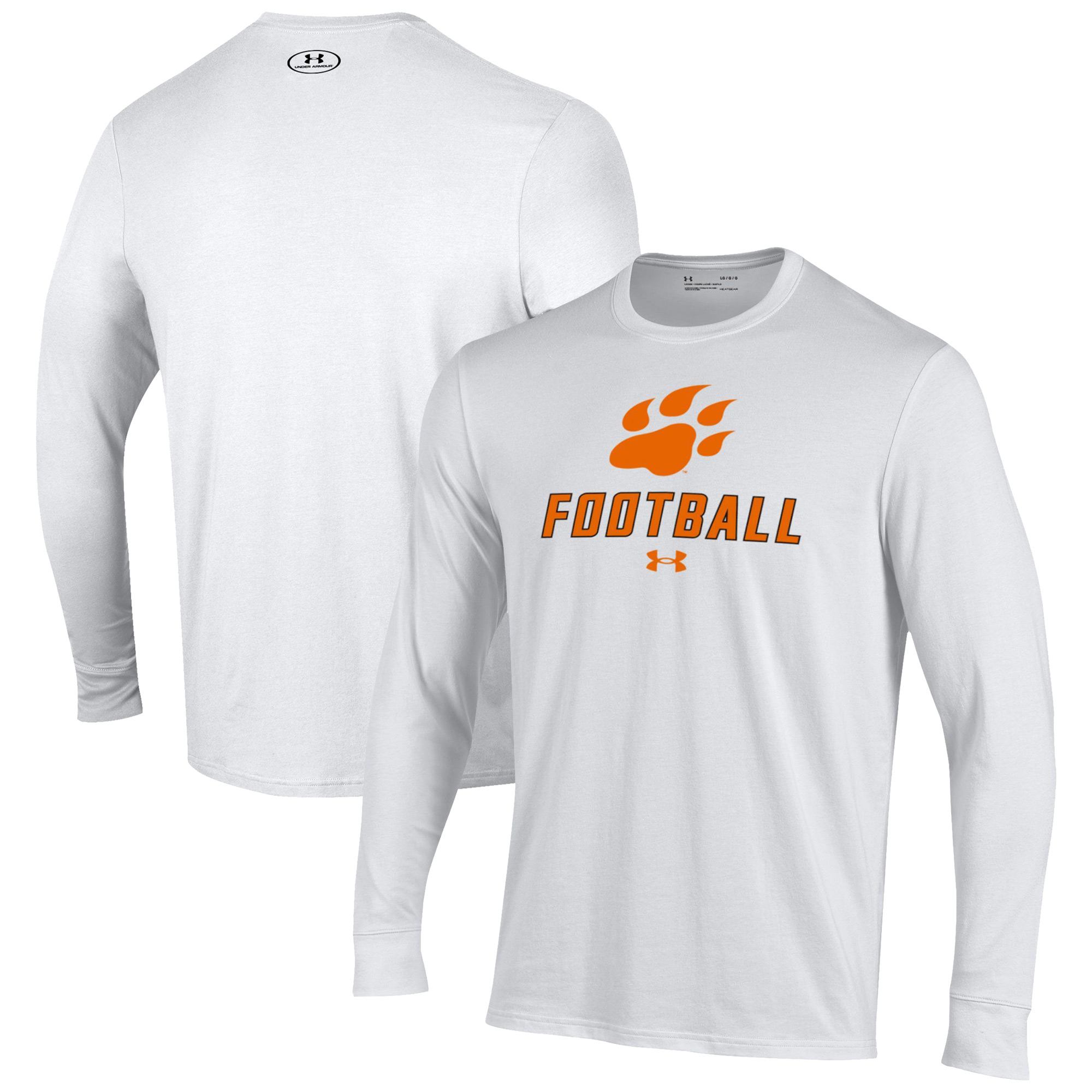 Men’s Under Armour White Sam Houston State Bearkats Football Performance Long Sleeve T-Shirt Men’s Under Armour White Sam Houston State Bearkats Football Performance Long Sleeve T-Shirt