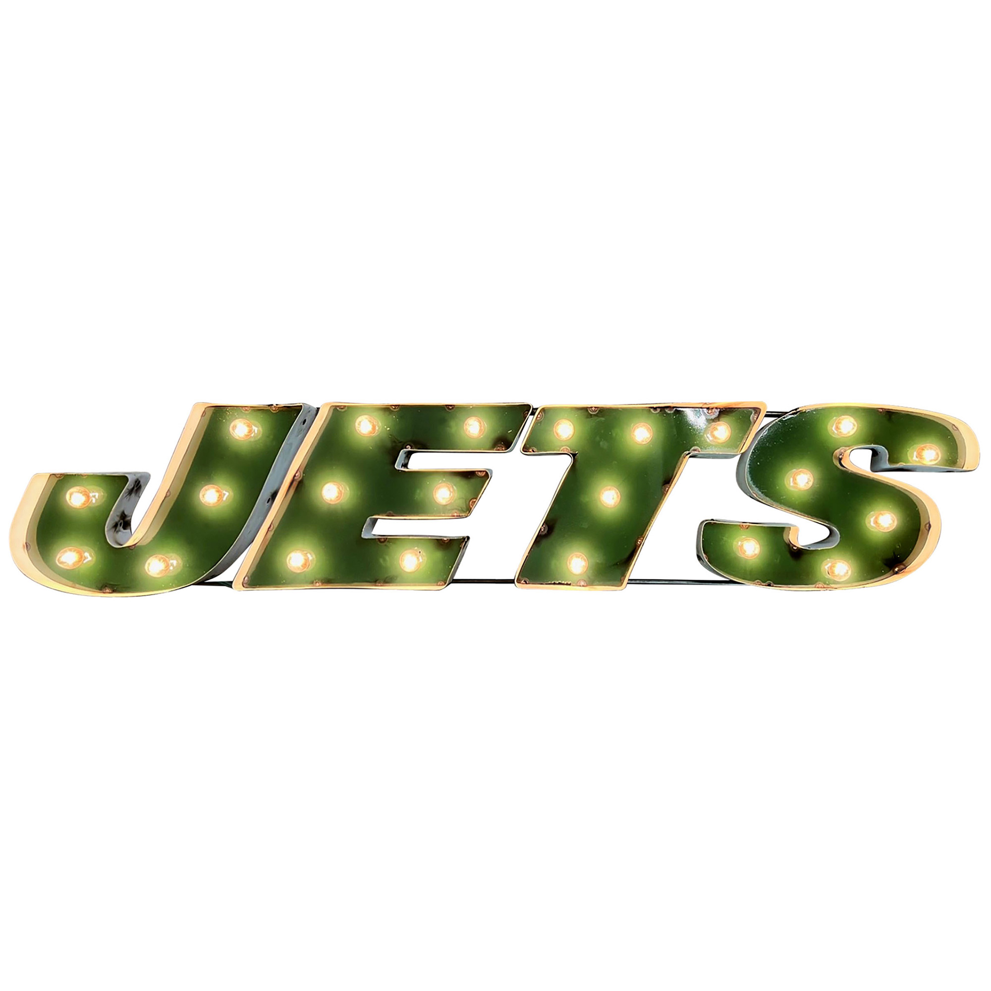 Imperial New York Jets 7.75" x 42" Lighted Recycled Metal Sign