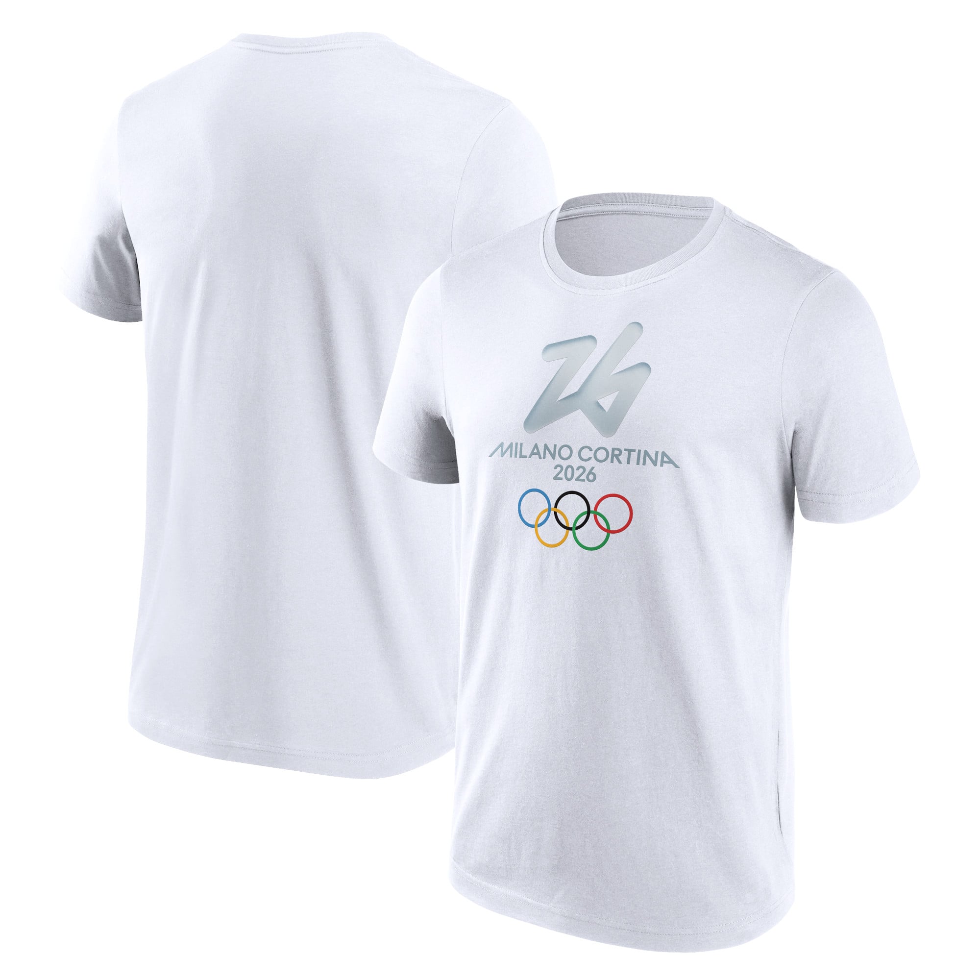 T-shirt grafica con logo Primary delle Olimpiadi di Milano Cortina 2026 - Bianca