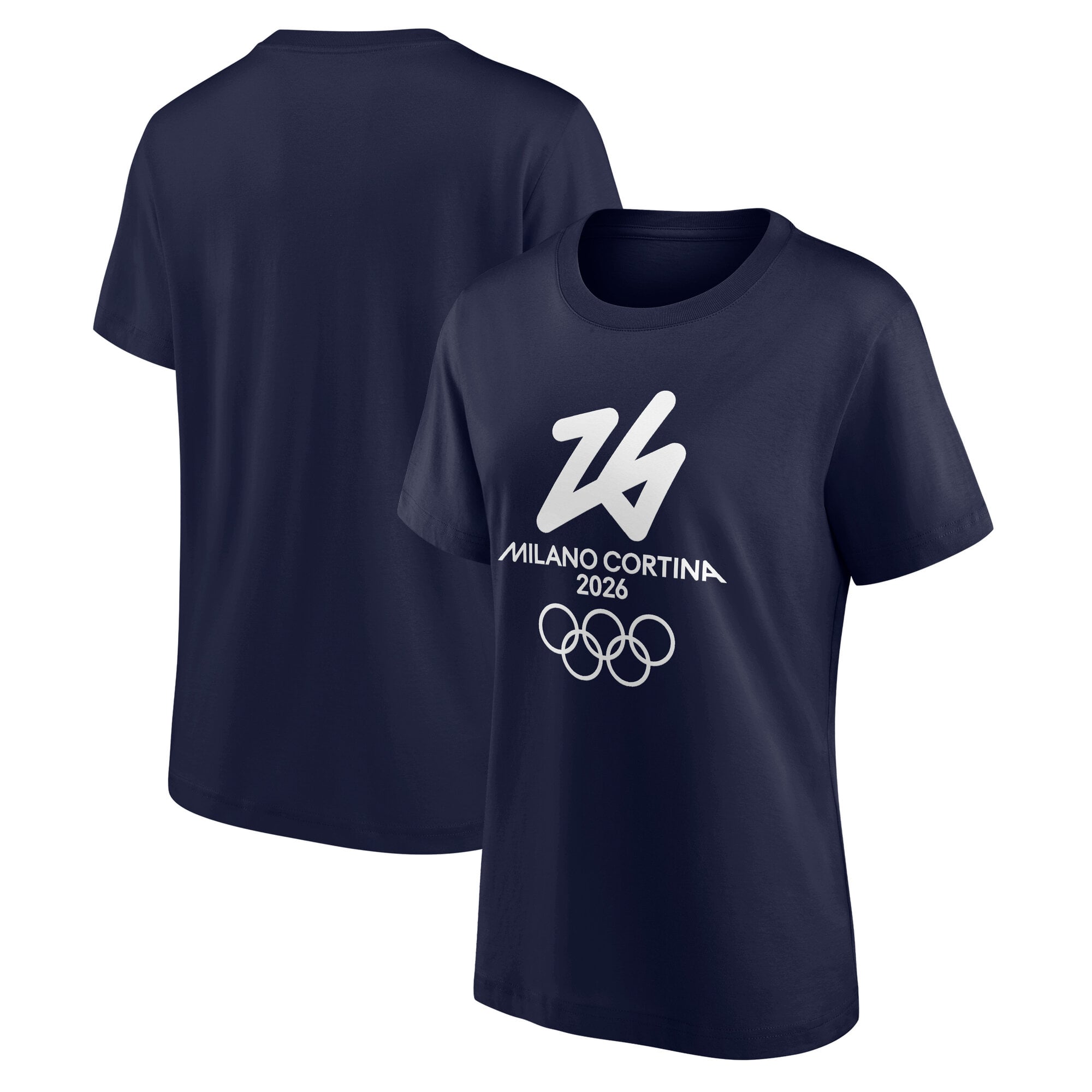 T-shirt grafica con logo primario delle Olimpiadi di Milano Cortina 2026 - Blu scuro - Donna