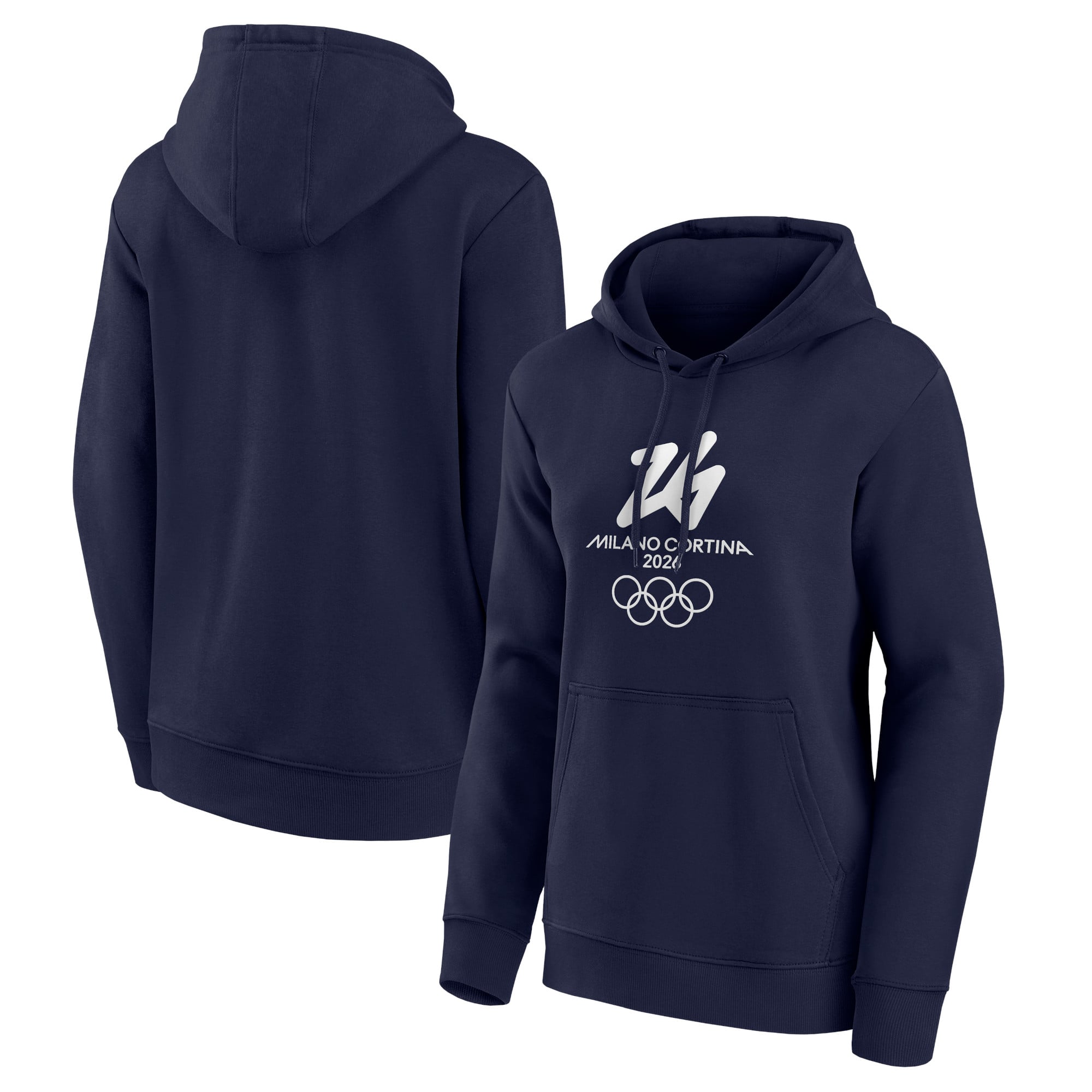 Felpa con cappuccio con logo Primary delle Olimpiadi di Milano Cortina 2026 - Blu scuro - Donna
