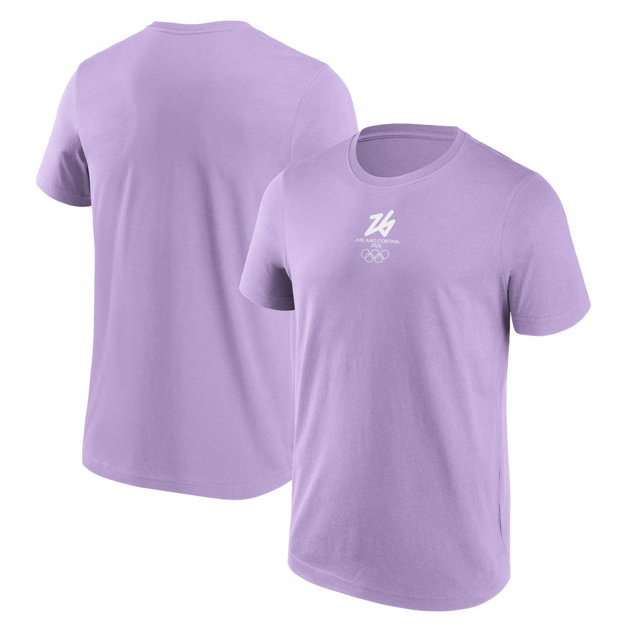 T-shirt grafica mono logo Milano Cortina Olimpiadi 2026 - Viola