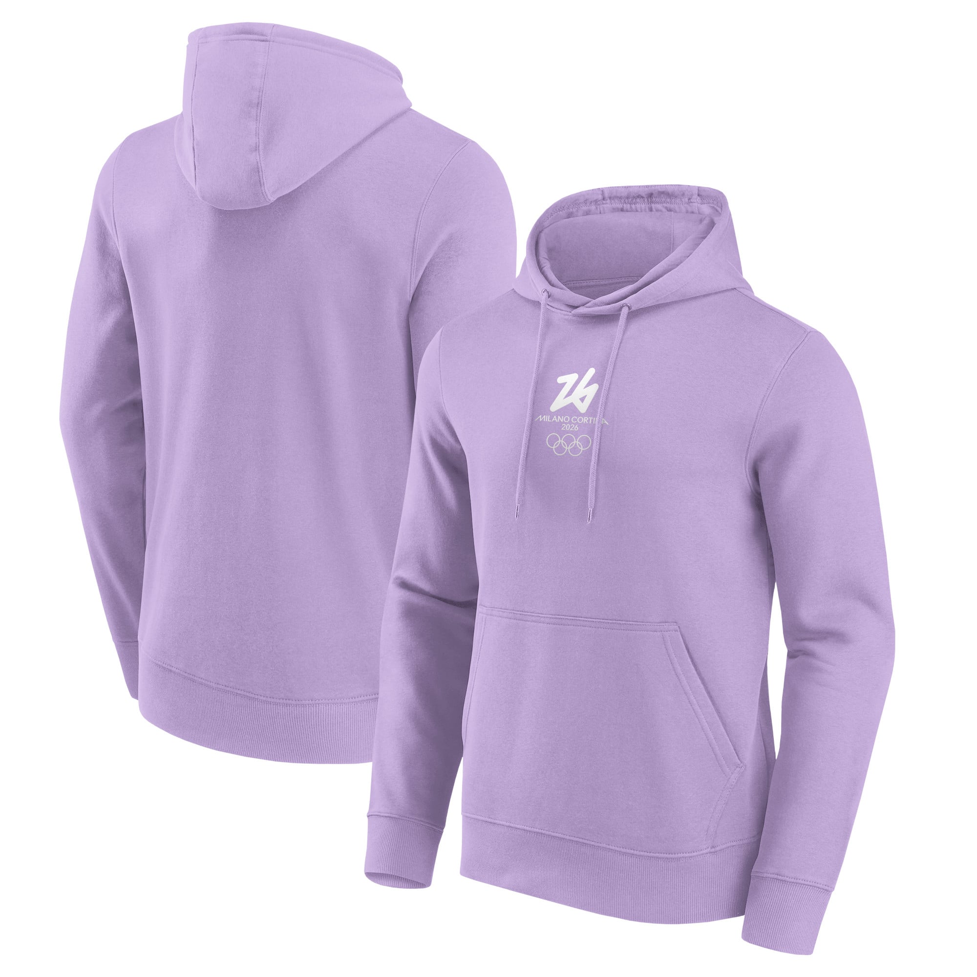 Felpa con cappuccio grafica mono logo Milano Cortina Olimpiadi 2026 - Viola