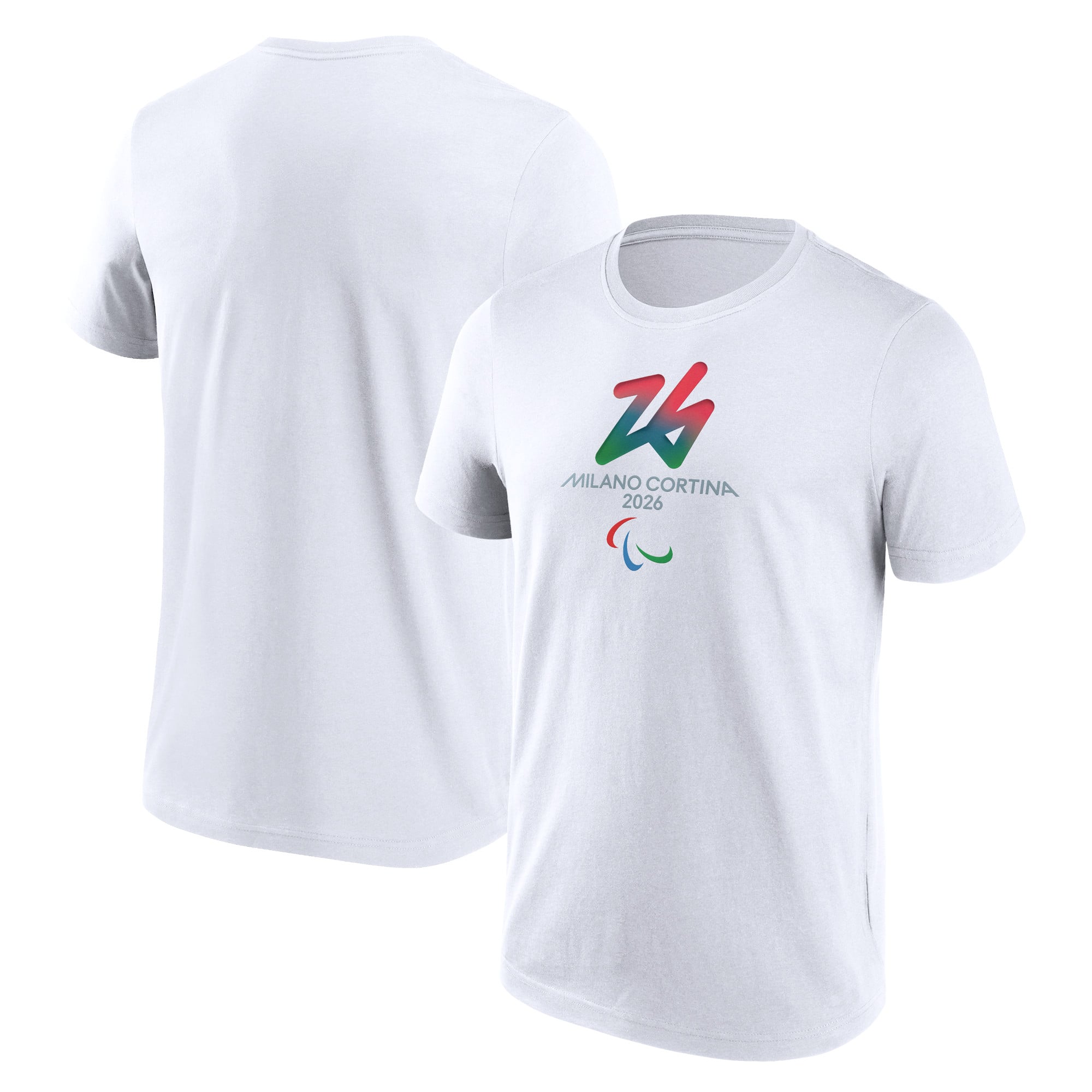 T-shirt grafica con logo Primary delle Paralimpiadi Milano Cortina 2026 - Bianca