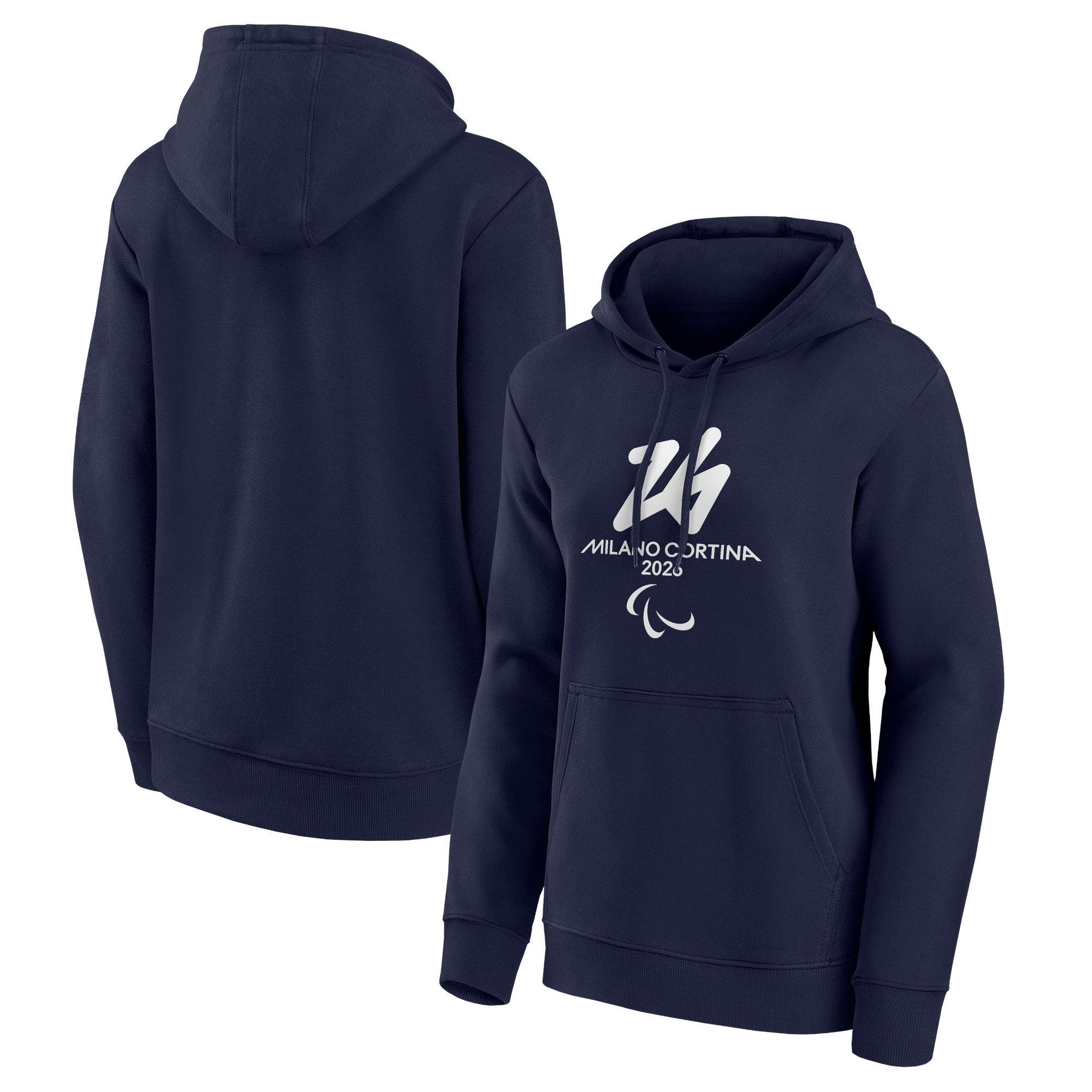Felpa con cappuccio grafica con logo Primary delle Paralimpiadi Milano Cortina 2026 - Navy - Donna