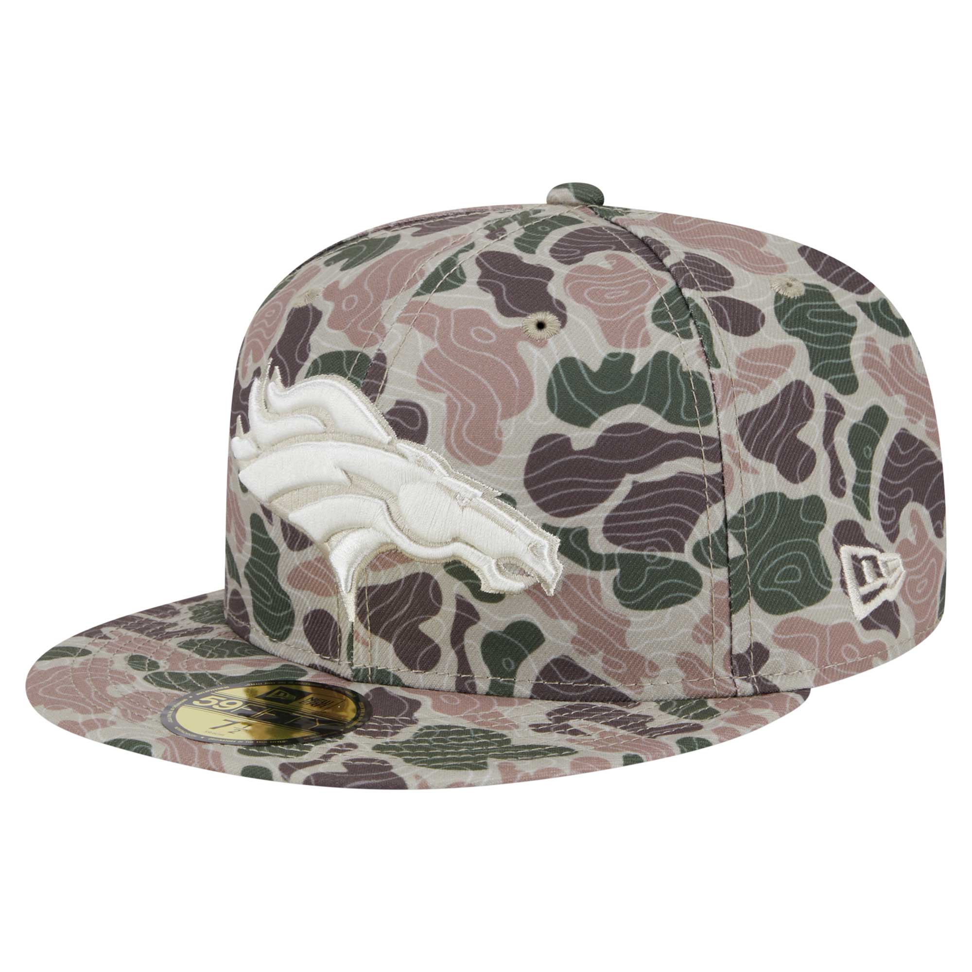 Men's New Era Denver Broncos Geo Camo 59FIFTY Fitted Hat